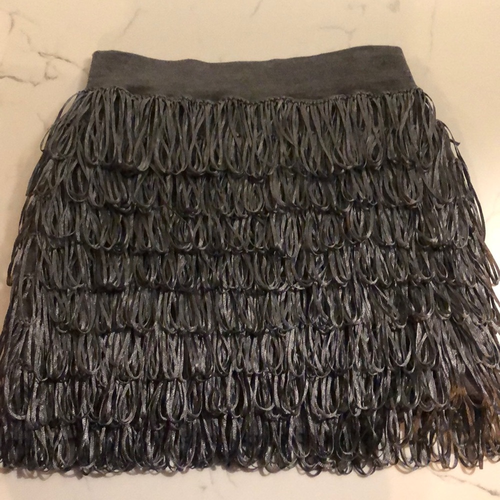 Jcrew collection fringe loop mini skirt xs